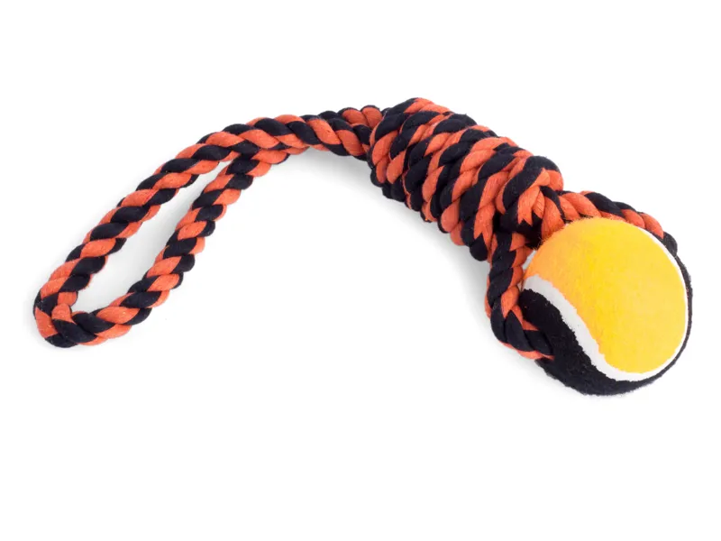 Petface Seriously Strong Tennis Ball Rope Toy